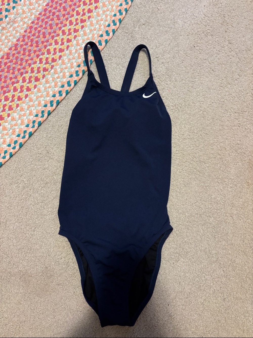 Nike Navy Blue One-Piece Swimsuit